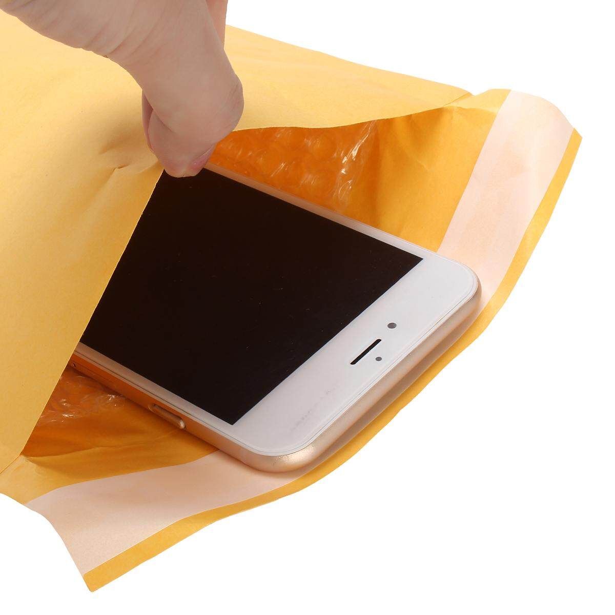 50pcs Kraft Bubble Mailer Padded Envelopes Yellow Self-Sealing Shipping Papers # 110x150mm 110x150mm