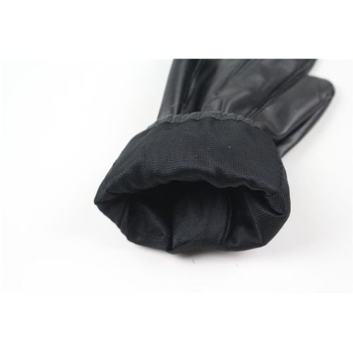 2021 Fashion Black PU Leather  Male Thin Style Driving Leather Men  Non-Slip Full Fingers Palm Touchscreen With Velvet