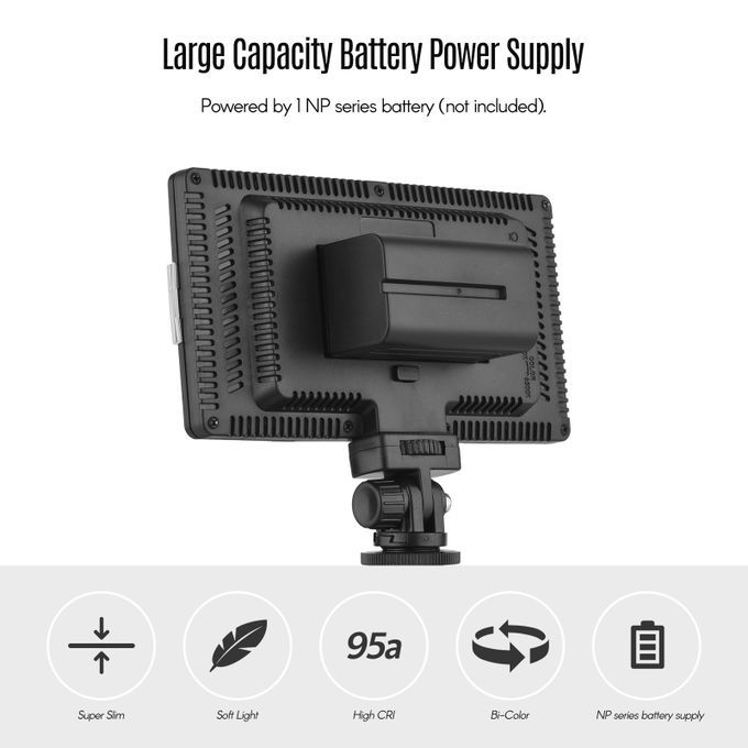 LED Video Light On-Camera Photography Light Panel 416PCS Bright Light