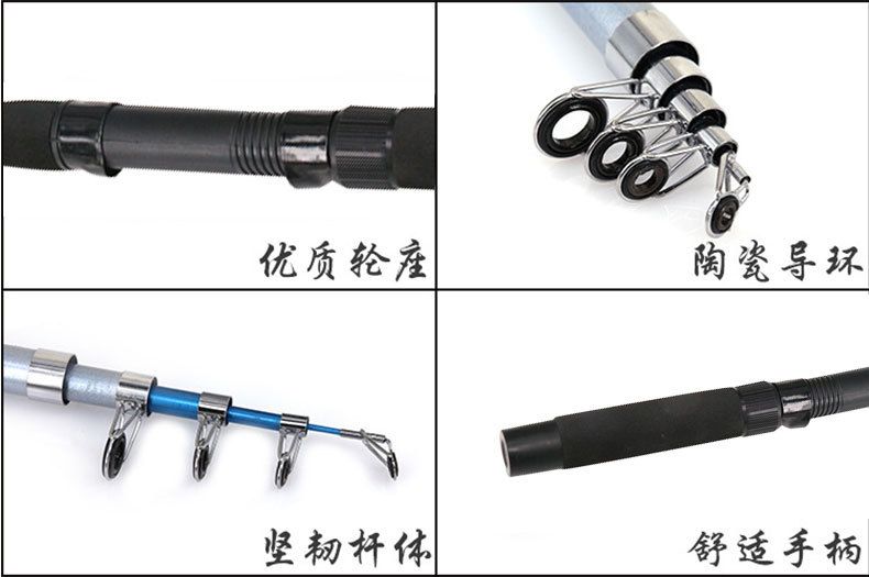 Rod And Reel Full Kit Casting Reel Gear Pole Set Line Kit