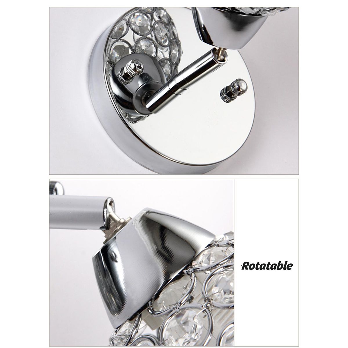 Crystal Wall Sconces Modern Wall Lamp G9 LED Round Bedroom Bedside Wall Lights Dining Room Hallway Light Fixture