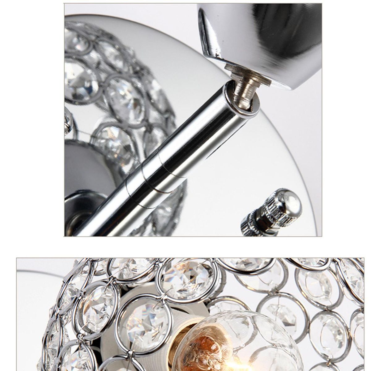 Crystal Wall Sconces Modern Wall Lamp G9 LED Round Bedroom Bedside Wall Lights Dining Room Hallway Light Fixture