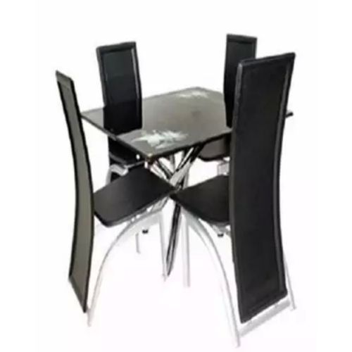 Dinning Table And Chair Set - Black (Lagos, Ogun, Ibadan. Orders Only)