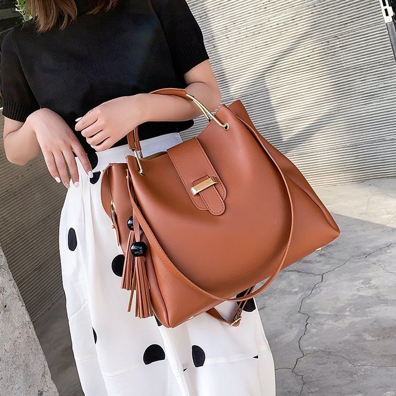 3 Pcs Women Bag Handbag Purse Female Shoulder Bag Wallet