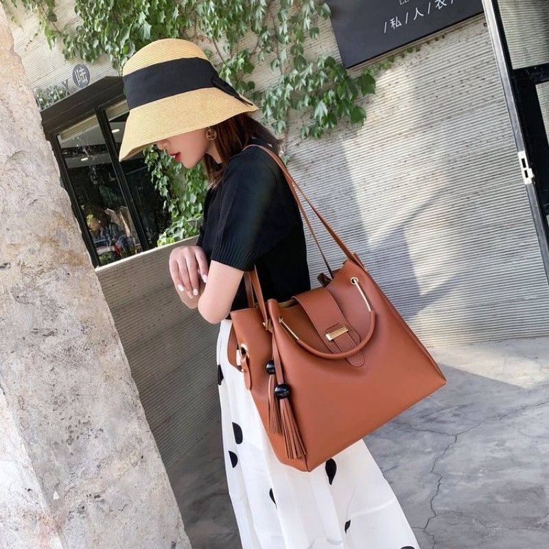 3 Pcs Women Bag Handbag Purse Female Shoulder Bag Wallet