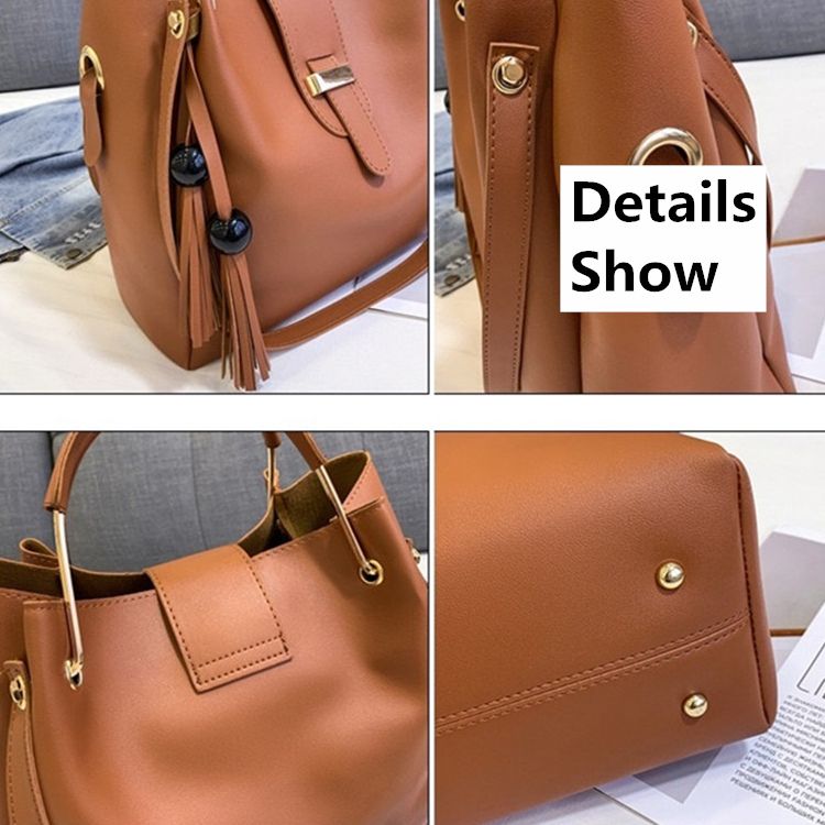 3 Pcs Women Bag Handbag Purse Female Shoulder Bag Wallet