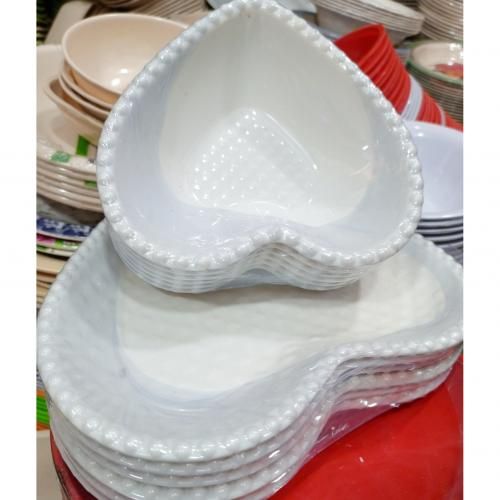 12 Pieces Unbreakable Ceramic Love Plates (Soup And Flat )