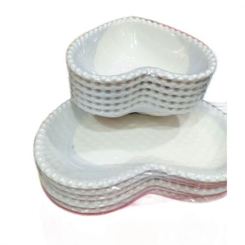 12 Pieces Unbreakable Ceramic Love Plates (Soup And Flat )