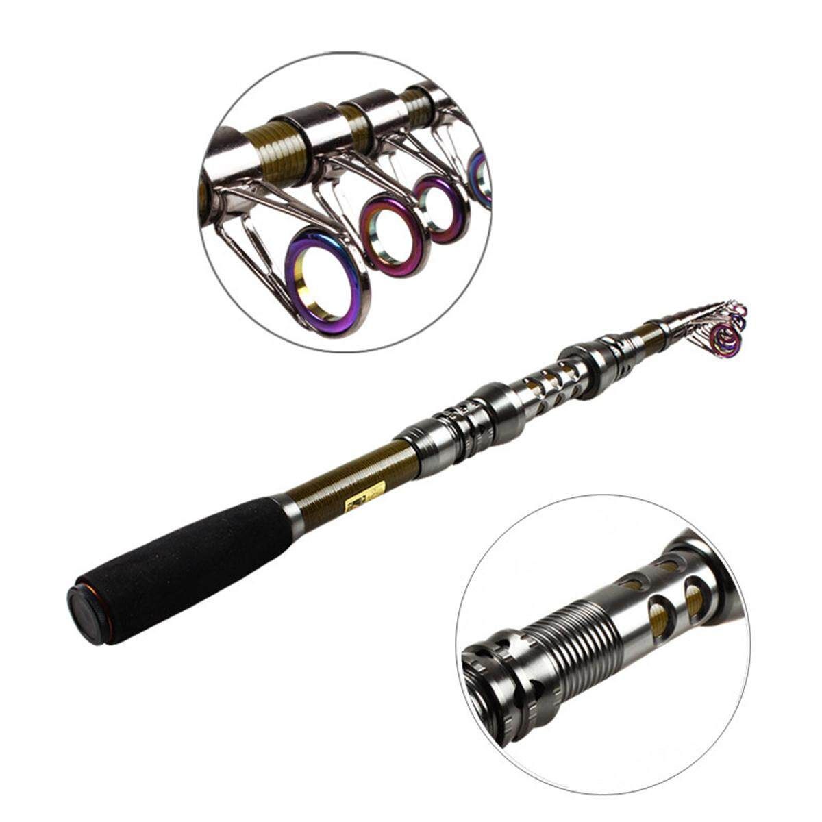 Telescopic Rod And Reel Combos Kit Carbon Bass Tackle Spinning Gears Set 2.1M+WQ3000 2.1M WQ3000