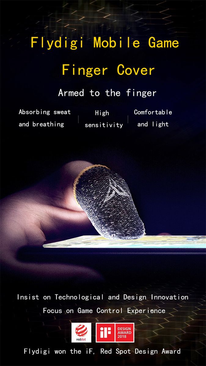 Beehive Sweat-proof Professional Touch Screen Thumbs Finger Sleeve For Mobile Game Blue