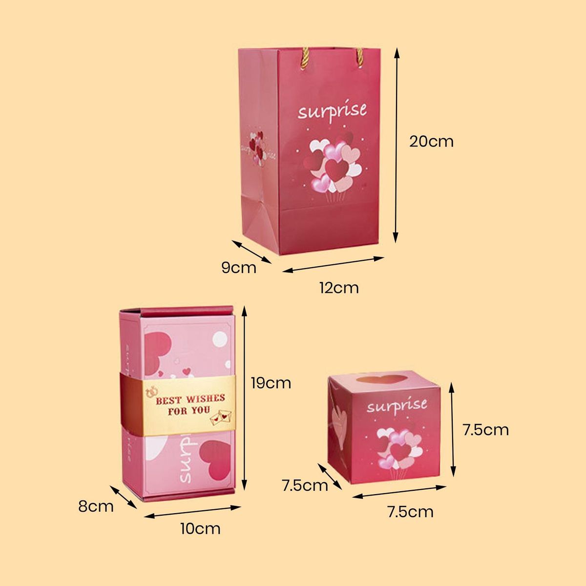 High-quality Cardboard Gift Box Surprise Bounce Gift Box for Gifting Pink
