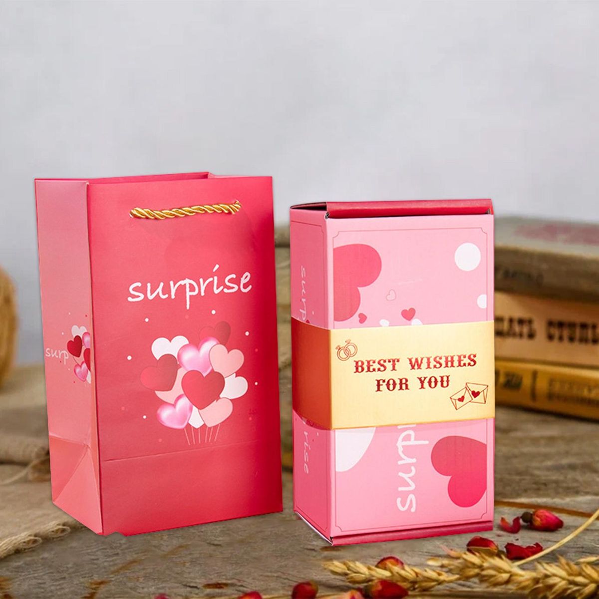 High-quality Cardboard Gift Box Surprise Bounce Gift Box for Gifting Pink