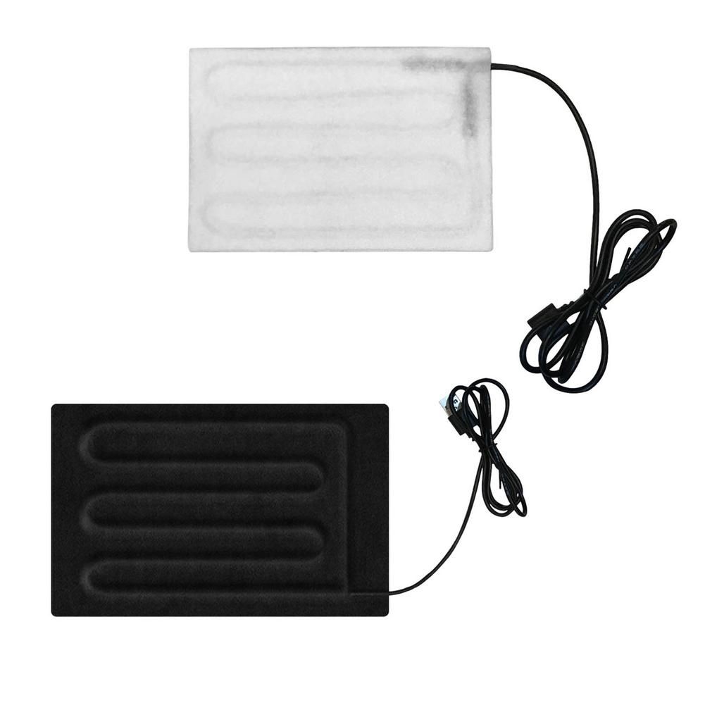USB Powered Heated Pad Electric Heating Fabric Fast Heat Up For Vest Clothes Winter Outdoor Accessories Running Cycling Riding Black