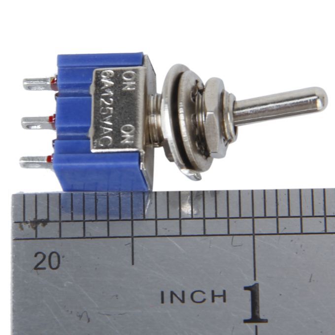 1Pcs Mini Toggle Switch Latching SPDT ONON 3 Pole 2 Position 3A 220V