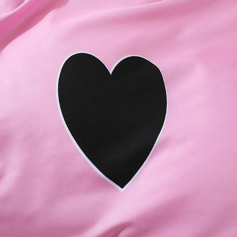 Pink Love bedding set Nordic style soft comforter duvet cover bedspreads for bed comefortable quilt with pillowcase