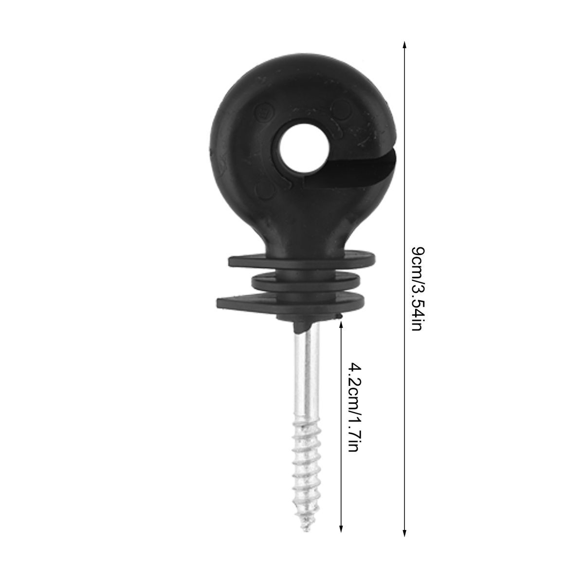 50 Pcs/Set Black Screw In Ring Insulators Electric Fence