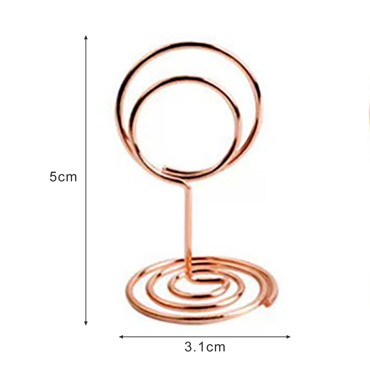 Multi-functional Card Holder 30pcs Metal Card Holder Stand for Photos Rose Gold