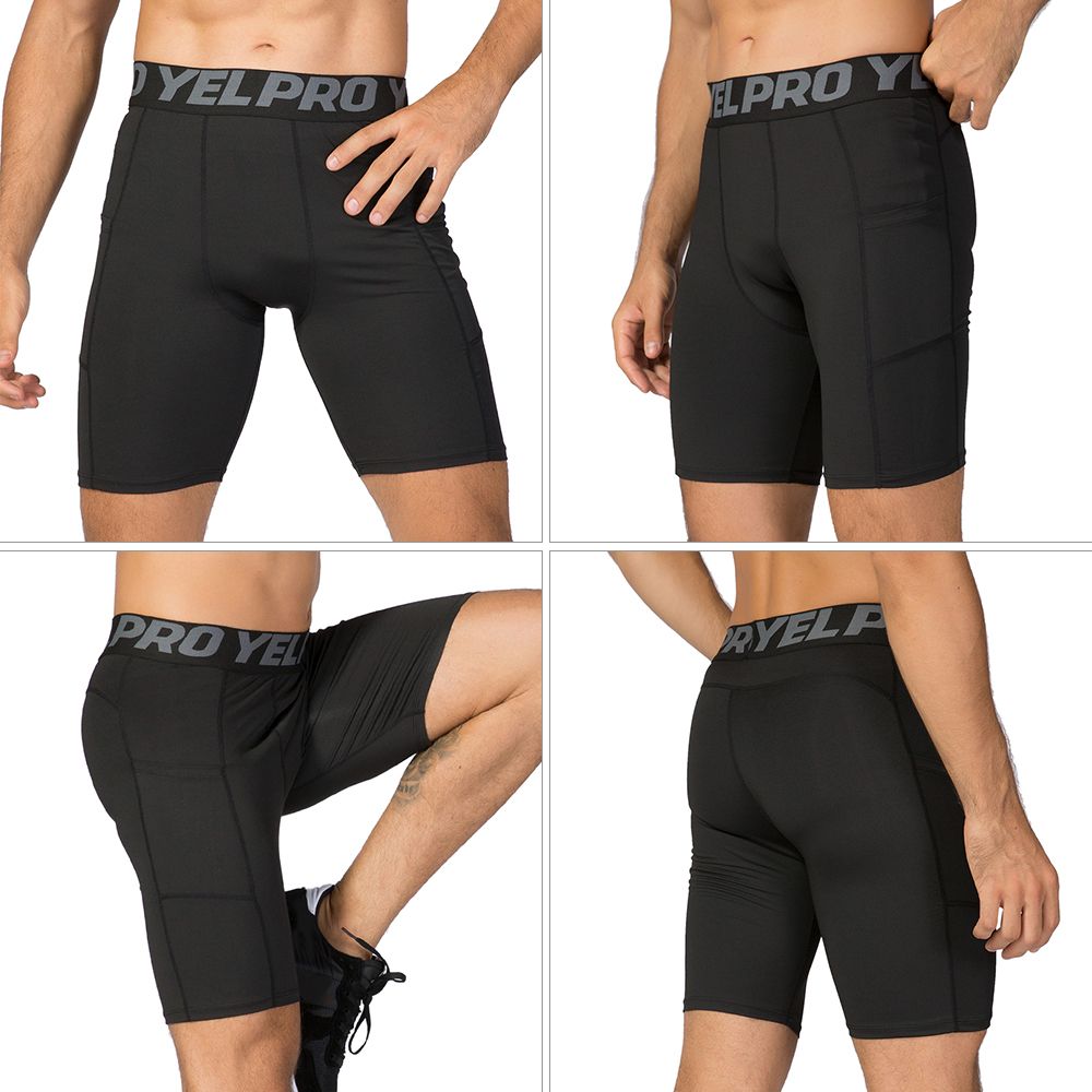 4 Packs Men Compression Shorts Active Workout Underwear