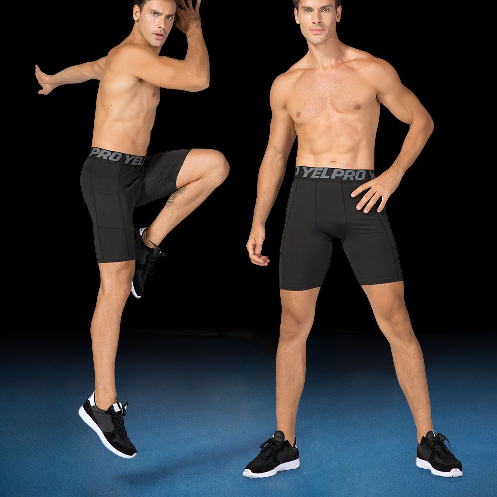 4 Packs Men Compression Shorts Active Workout Underwear