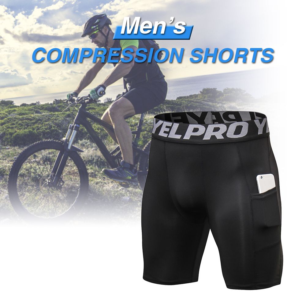 4 Packs Men Compression Shorts Active Workout Underwear