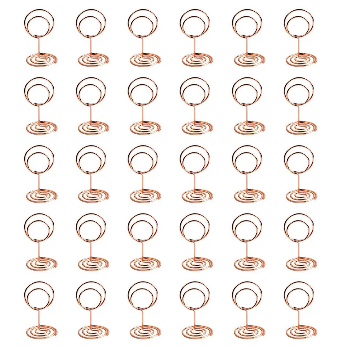 Metal Photo Holder 30pcs Metal Card Holder Stand Versatile for Photos Rose Gold