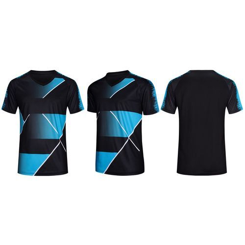 Sports Gradient Stripe Short Sleeve Tshirt Men Soccer Jersey