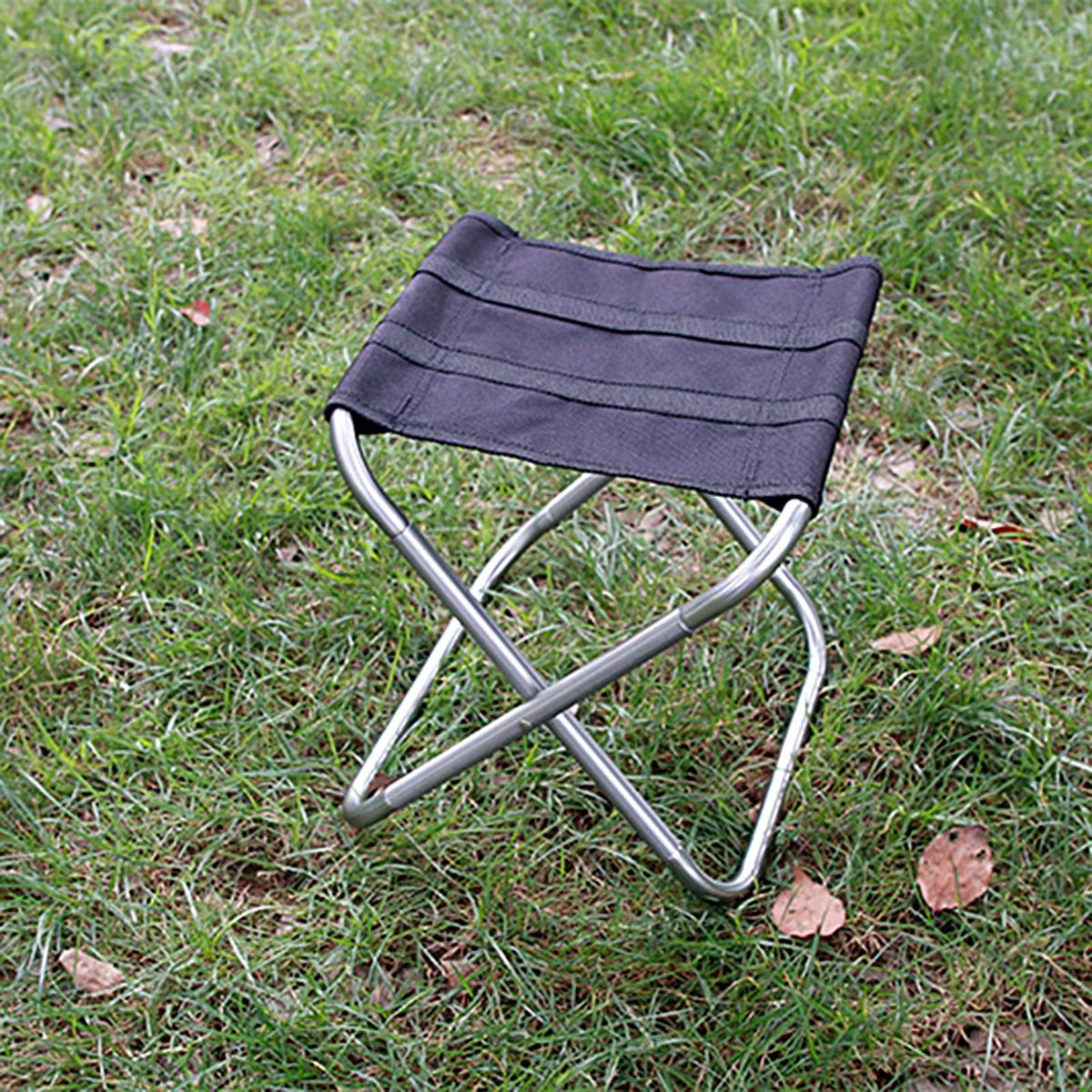 Camping Stool Backpacking Picnic Portable Chair Silver