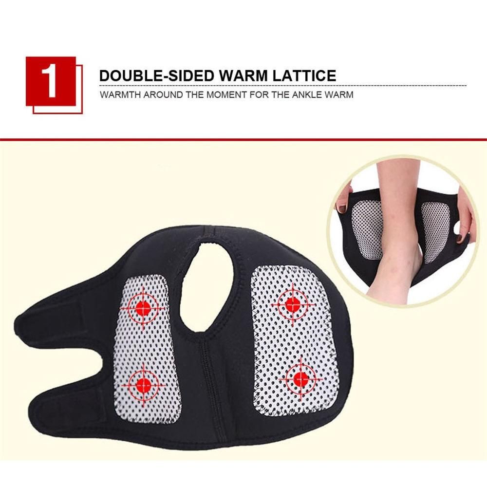 1Pair Tourmaline Self-Heating Infrared Magnetic Therapy Ankle Care Belt Support