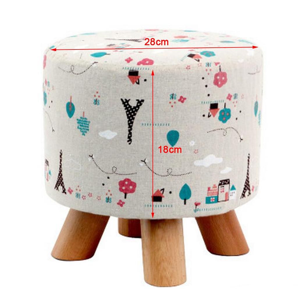 1pc Round   Footstools  Round Cushion  Stool Iron  28x18cm