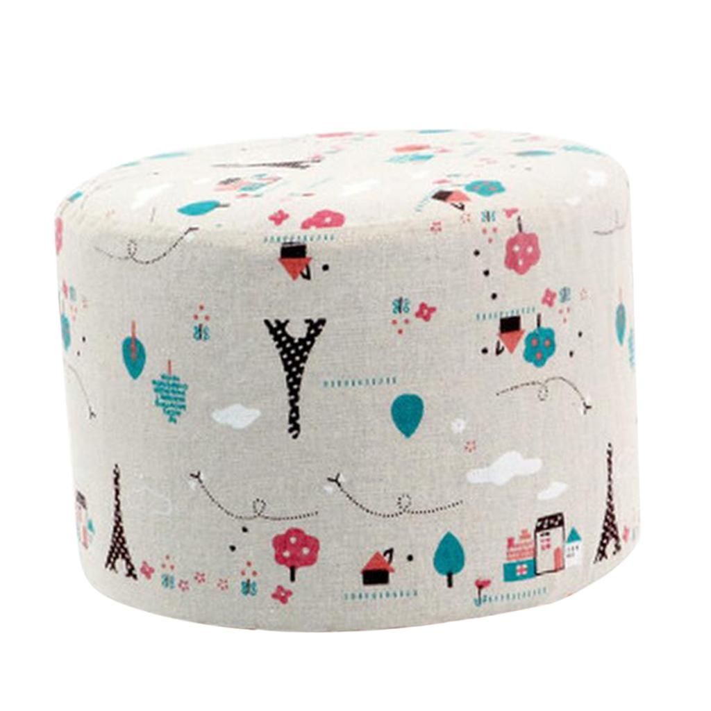 1pc Round   Footstools  Round Cushion  Stool Iron  28x18cm