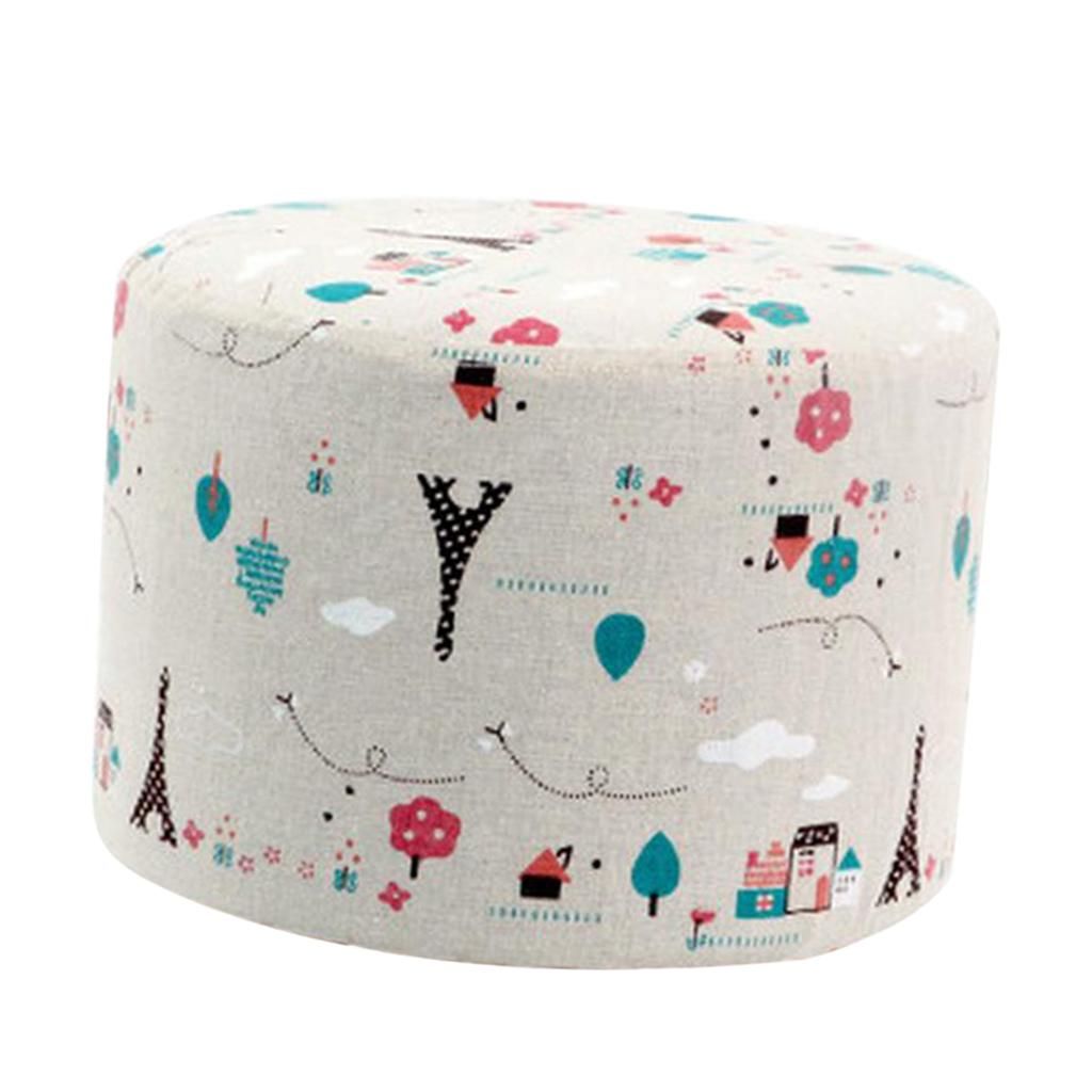 1pc Round   Footstools  Round Cushion  Stool Iron  28x18cm