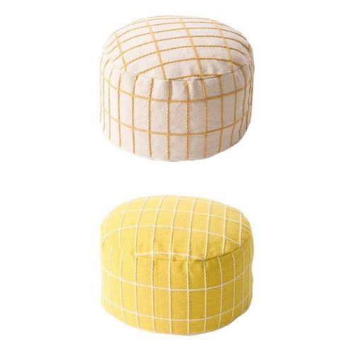 2pcs Ottoman Pouffe Cover Cubes Floor Cushion Seat