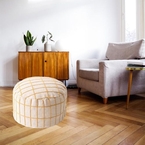 2pcs Ottoman Pouffe Cover Cubes Floor Cushion Seat