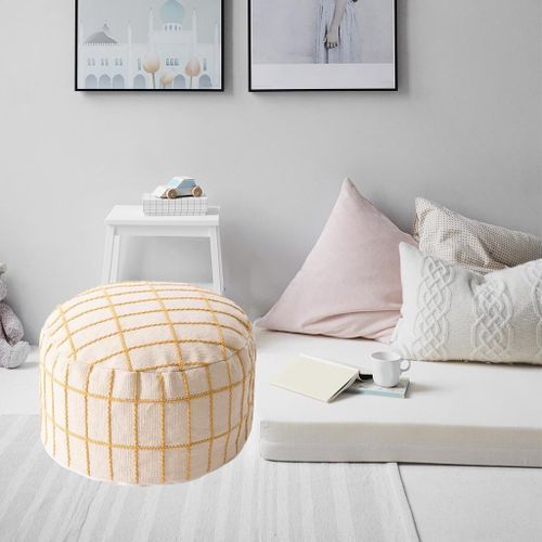 2pcs Ottoman Pouffe Cover Cubes Floor Cushion Seat
