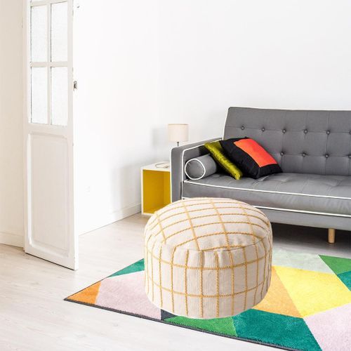 2pcs Ottoman Pouffe Cover Cubes Floor Cushion Seat