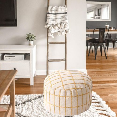 2pcs Ottoman Pouffe Cover Cubes Floor Cushion Seat