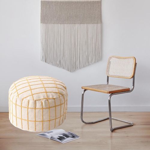 2pcs Ottoman Pouffe Cover Cubes Floor Cushion Seat