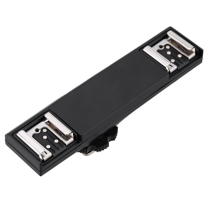 ABS Dual Hot Shoe Flash Speedlite Bracket Splitter For Nikon DSLR