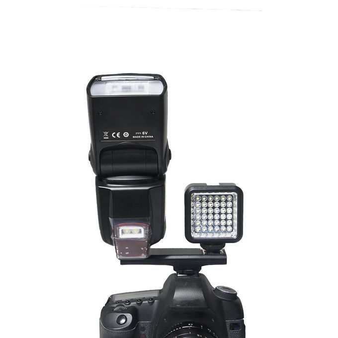 ABS Dual Hot Shoe Flash Speedlite Bracket Splitter For Nikon DSLR