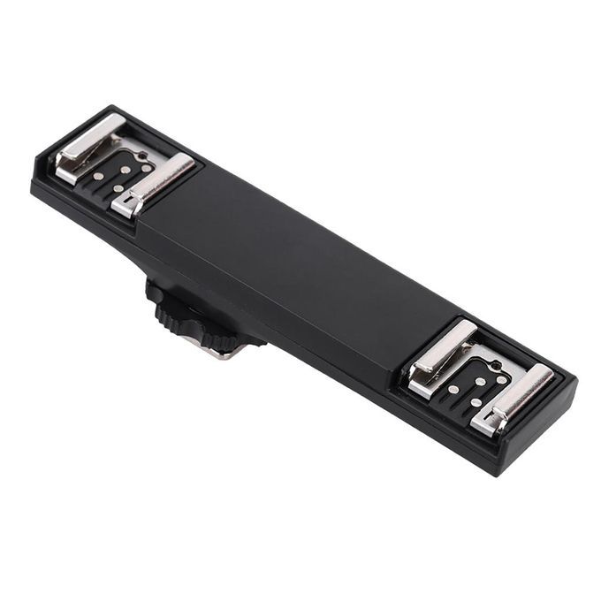 ABS Dual Hot Shoe Flash Speedlite Bracket Splitter For Nikon DSLR