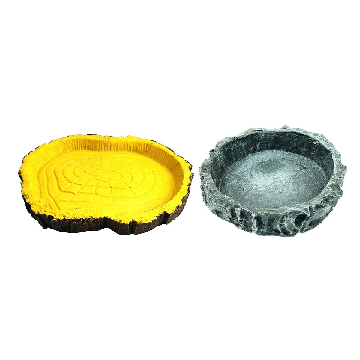 2 Count Resin Turtle Reptile  Bowl Feeder Eating