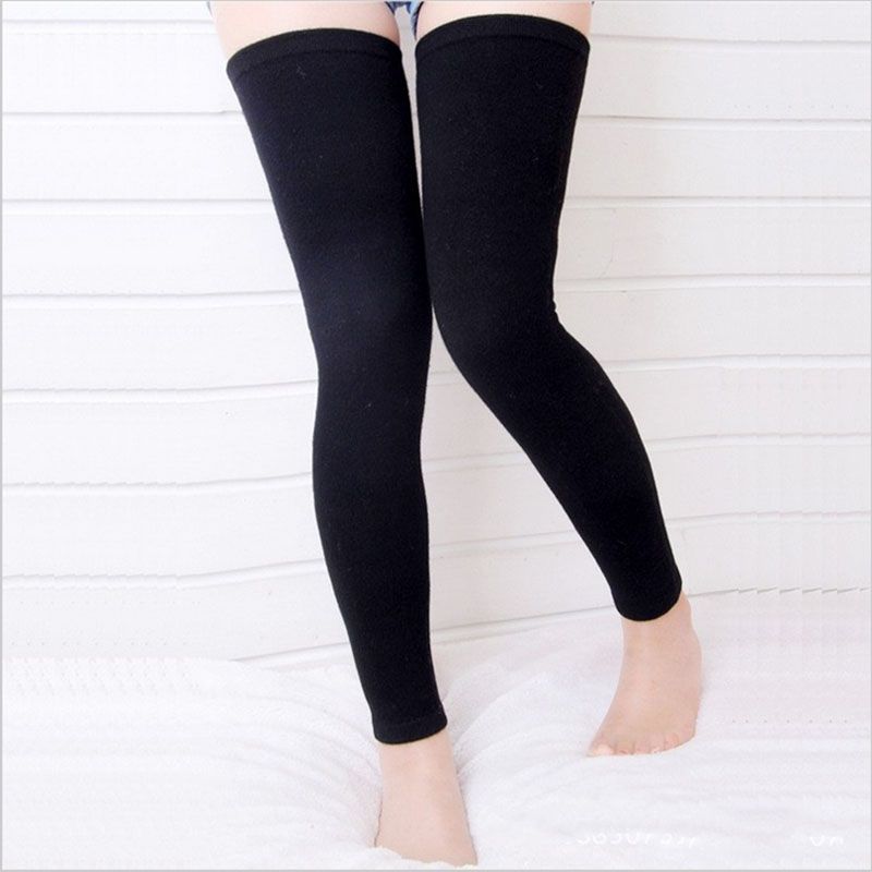1PCS Sports Adult Antiskid Long Knee Brace Pad Protector Sports Basketball Leg Sleeve Knee Pad  Calf Sport(#White)