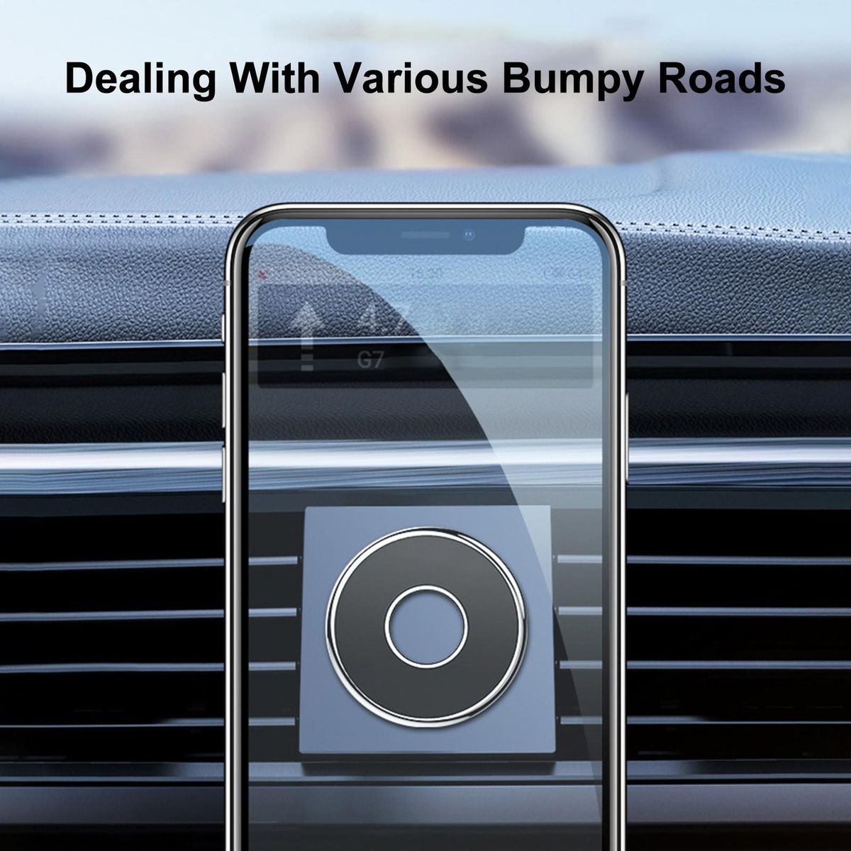 Magnetic Phone Holder Magnetic Car Mobile Phone Mount Black