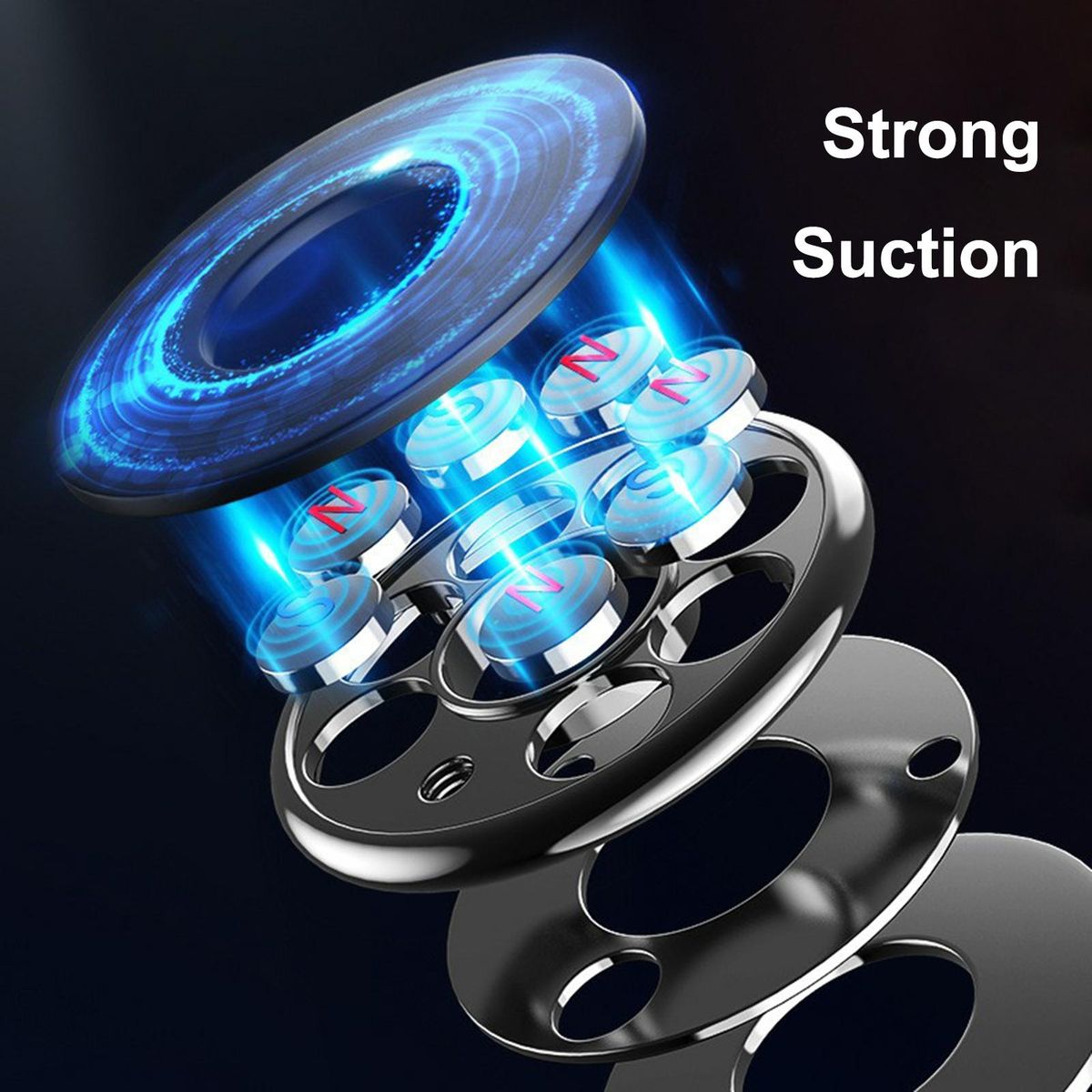 Magnetic Phone Holder Magnetic Car Mobile Phone Mount Black