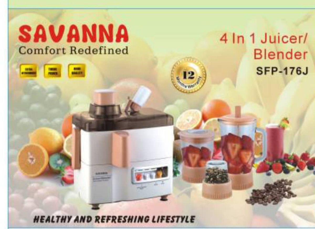 4 In 1 Food Processor, Juicer, Blender, Chopper, Mill. 600W