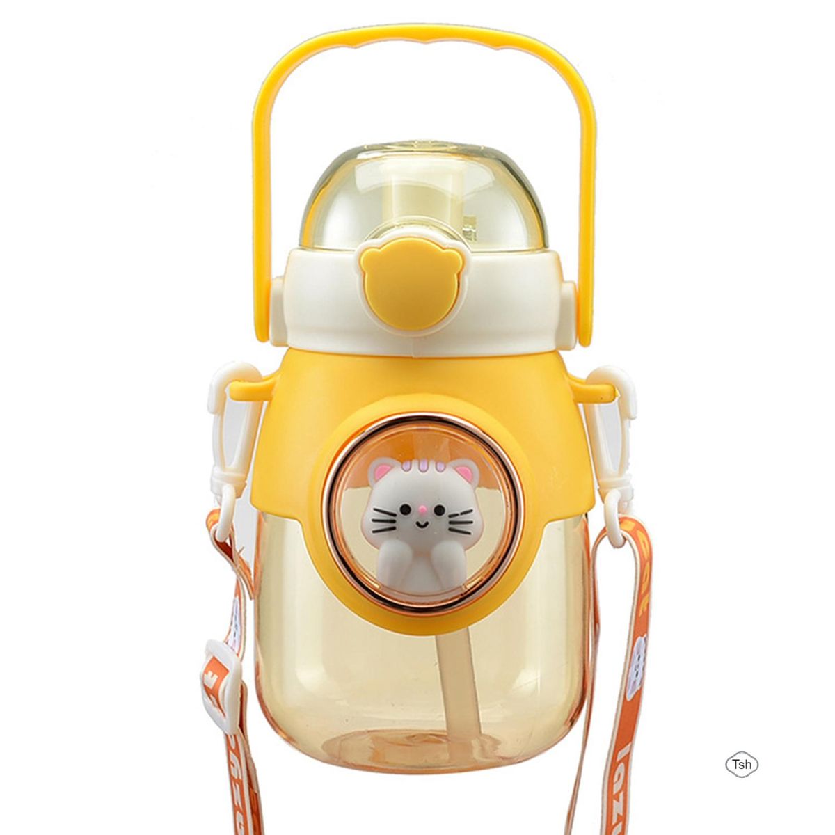 Cartoon Car Straw Water Cup Stylish Large Capacity Drinking