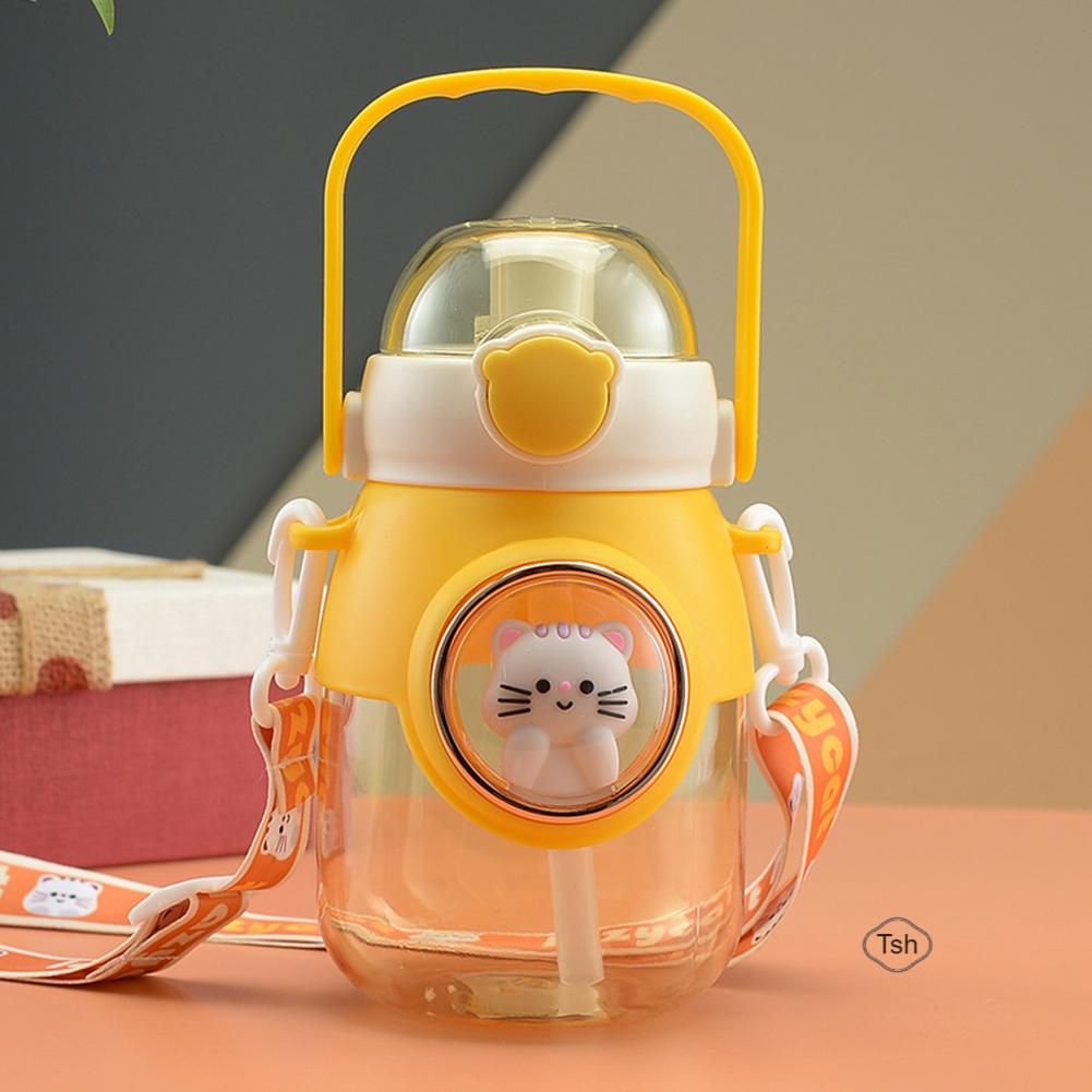 Cartoon Car Straw Water Cup Stylish Large Capacity Drinking