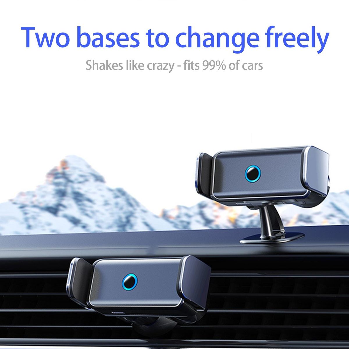 1 Set Mobile Phone Holder Smart Induction Car Air Outlet Mobile Phone Navigation Car Bracket Black