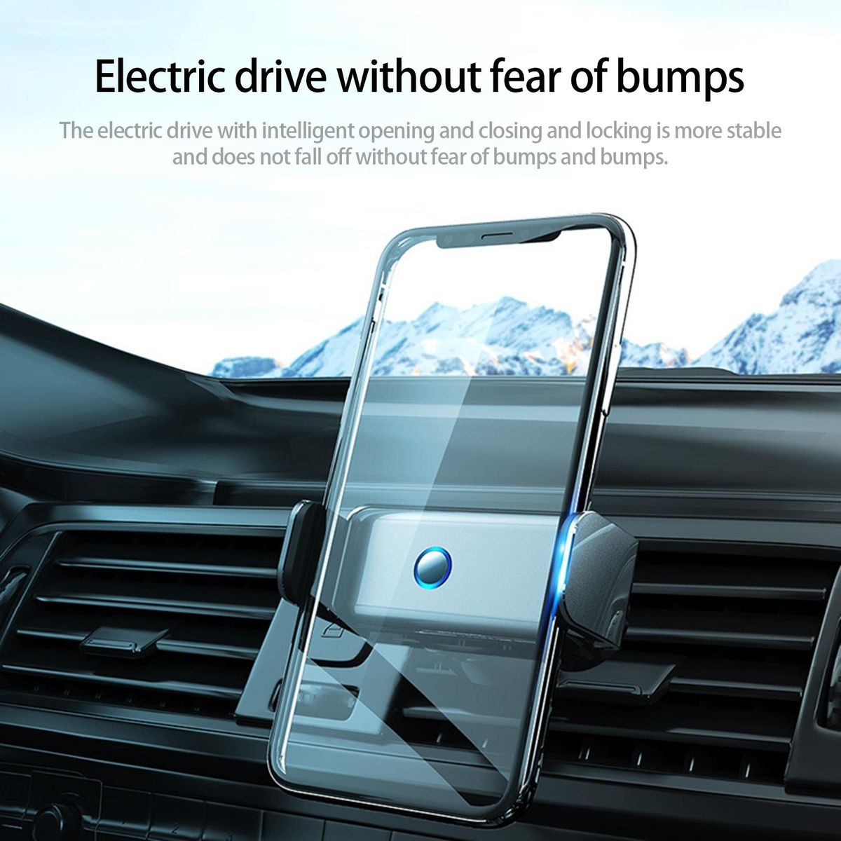 1 Set Mobile Phone Holder Smart Induction Car Air Outlet Mobile Phone Navigation Car Bracket Black