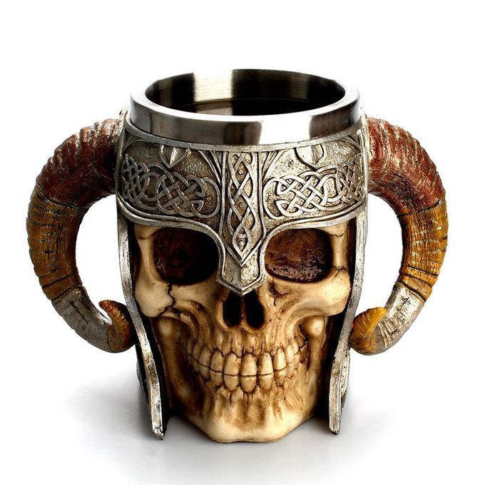 Stainless Steel Mug Skull  Coffee Cup Christmas Cup Bar Gift